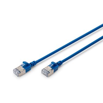 DIGITUS Cable de parcheo slim RJ45-RJ45, Cat. 6A, F/FTP, AWG 32/7…