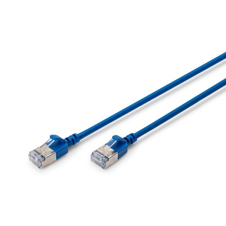 DIGITUS Cabo de patch slim RJ45-RJ45, Cat. 6A, F/FTP, AWG 32/7, LSOH…