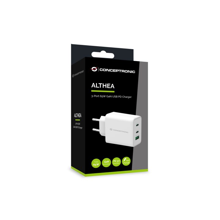 Conceptronic ALTHEA12W Universal Mobile Device Charger White AC Fast…