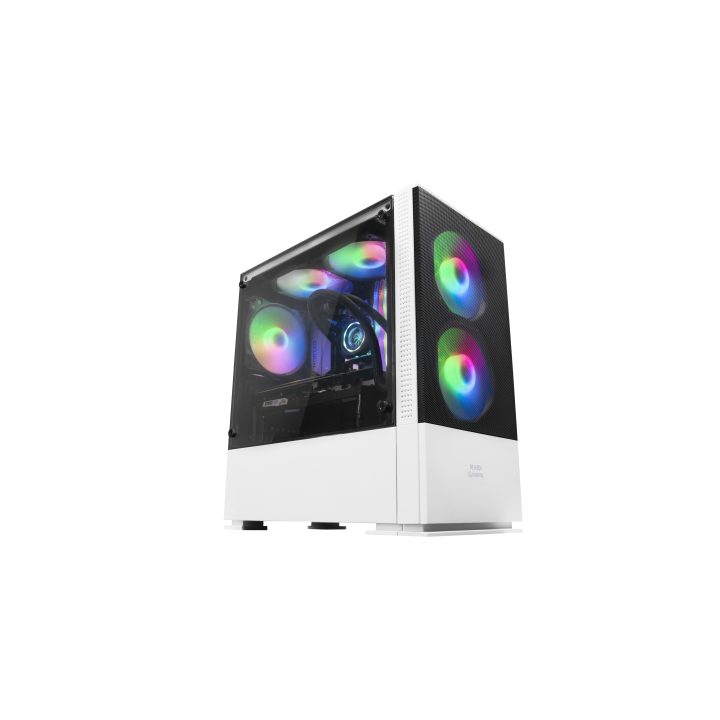 Mars Gaming MCZW, Premium Compact PC Case, MicroATX, Mesh Side+Front…
