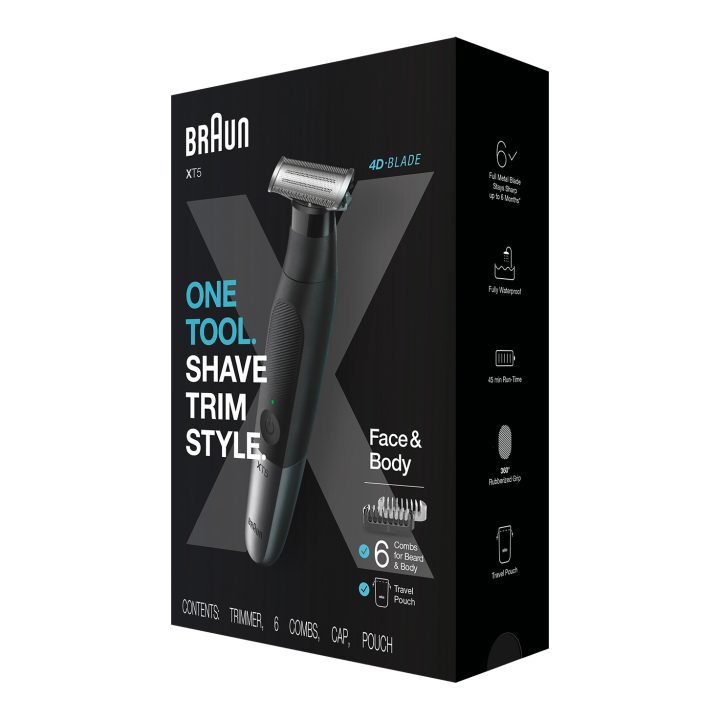 Braun Series X XT5200 Foil Shaver Trimmer Black, Metallic