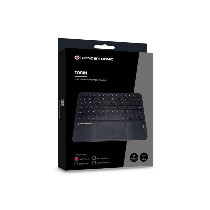 Conceptronic TOBIN01BES Universal Bluetooth Keyboard QWERTY Spanish…