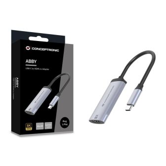 Conceptronic ABBY23G Adaptador gráfico USB 7680 x 4320 Pixéis Prata