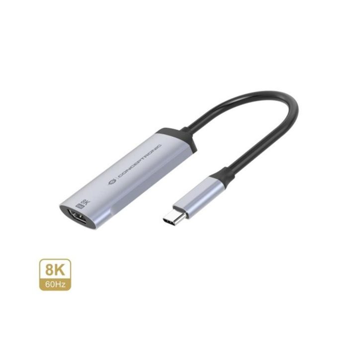 Conceptronic ABBY23G Adaptador gráfico USB 7680 x 4320 Pixéis Prata