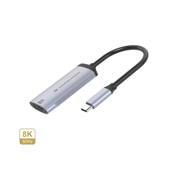 Conceptronic ABBY23G USB Graphics Adapter 7680 x 4320 Pixels Silver