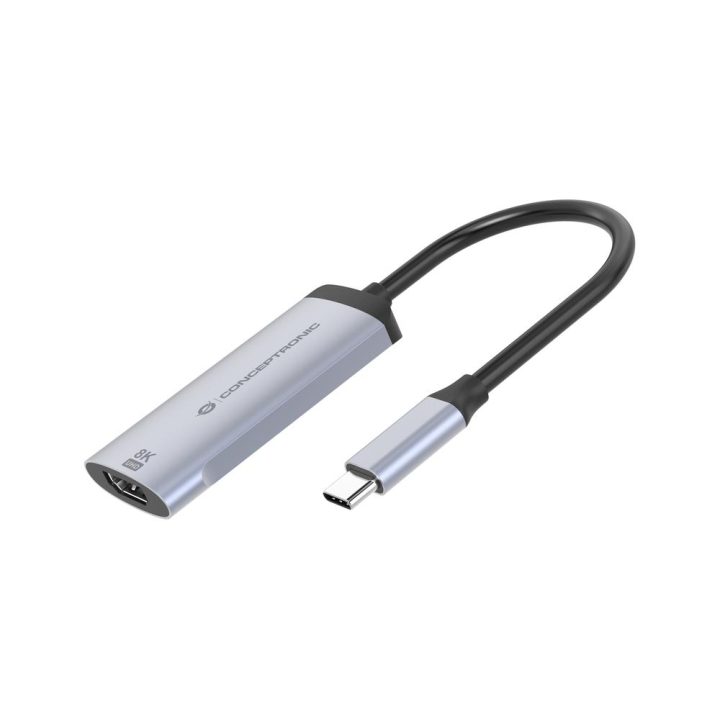 Conceptronic ABBY23G Adaptador gráfico USB 7680 x 4320 Pixéis Prata