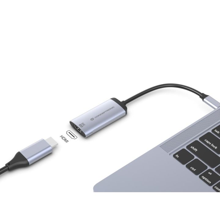 Conceptronic ABBY23G Adaptador gráfico USB 7680 x 4320 Pixéis Prata