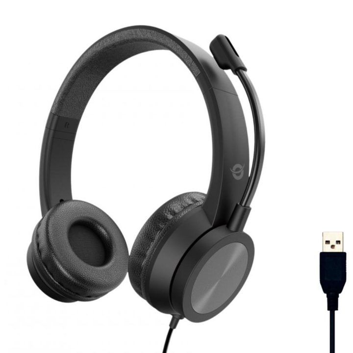 Conceptronic POLONA05B Headset Wired Over-Ear Headphones…