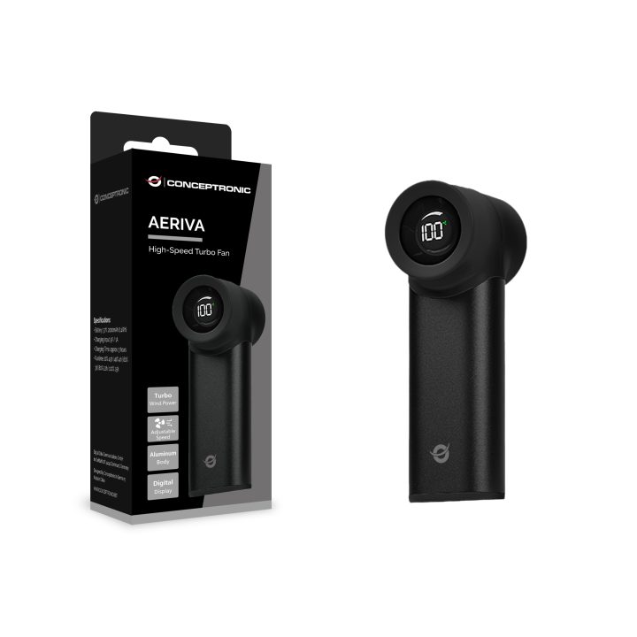 Conceptronic AERIVA02B ventilador e nebulizador pessoal de mão Preto…