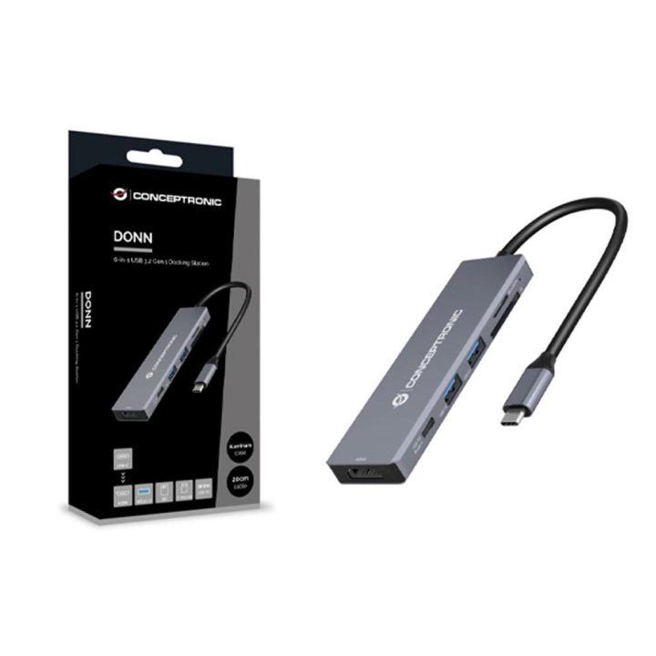 Conceptronic DONN23G Laptop Docking Station and Port Replicator Wired…