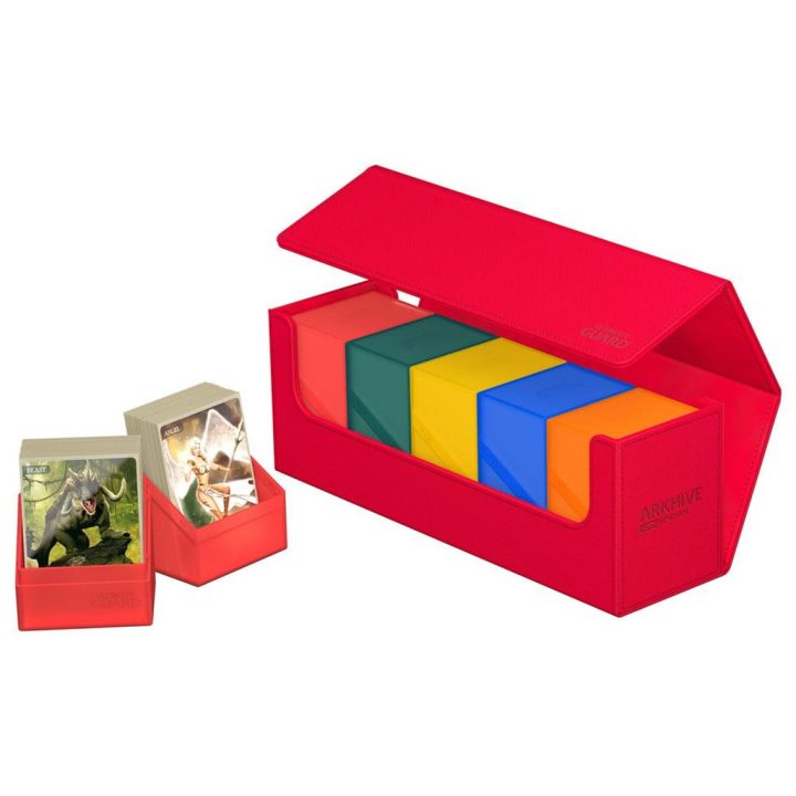 Ultimate Guard Arkhive 400+ Xenoskin Single Color Red Card Storage…