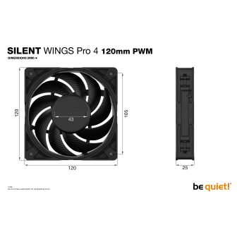 be quiet! SILENT WINGS PRO 4 | 120mm PWM Carcasa del ordenador…