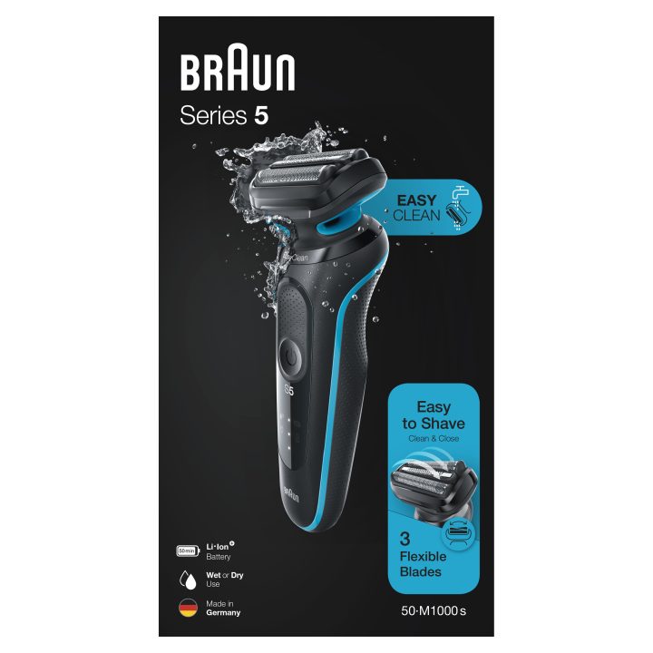 Braun Series 5 50-M1000s Foil Shaver Black, Blue