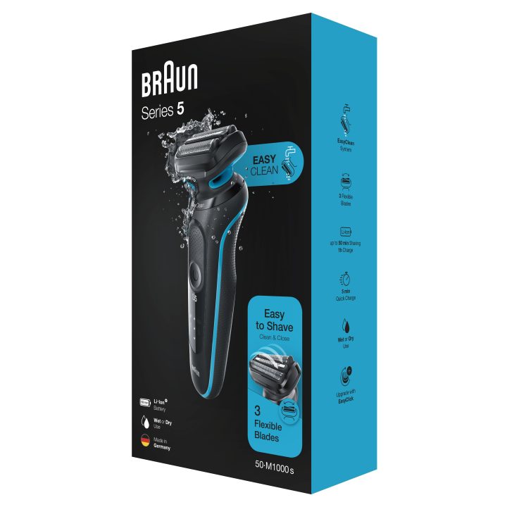 Braun Series 5 50-M1000s Foil Shaver Black, Blue