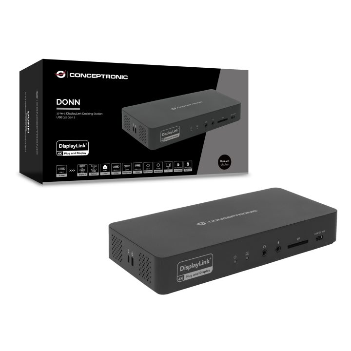Conceptronic DONN31B Laptop Docking Station and Port Replicator Wired…