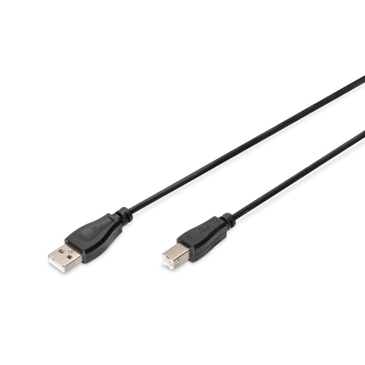Cabo USB Digitus AK-300102-018-S USB 2.0 USB A USB B 0,48 Gbit/s Preto
