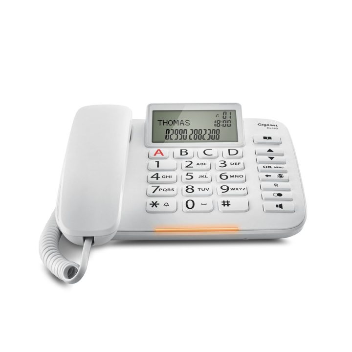 Gigaset DL380 Telefone analógico Branco Identificador de chamadas…