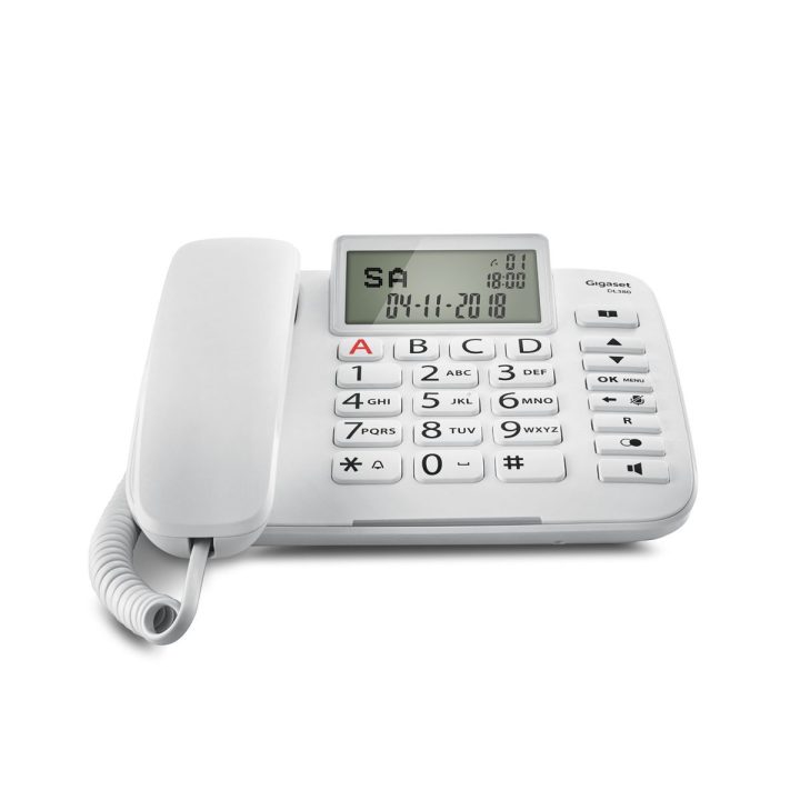 Gigaset DL380 Analog Phone White Caller ID (S30350-S217-R102)