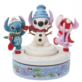 Figura decorativa Enesco Disney Stitch e Angel com boneco de neve…