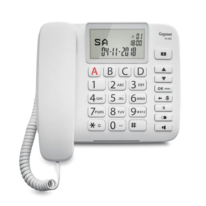 Gigaset DL380 Teléfono analógico Blanco Identificador de llamadas…