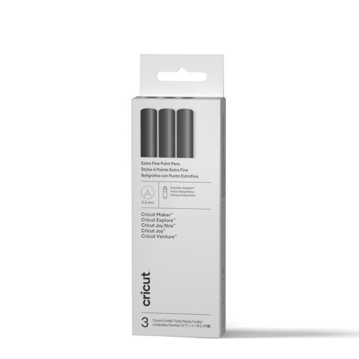 Cricut extra-fine tip pen set, 0.3 mm (3 pcs.) + adapter (2013190)
