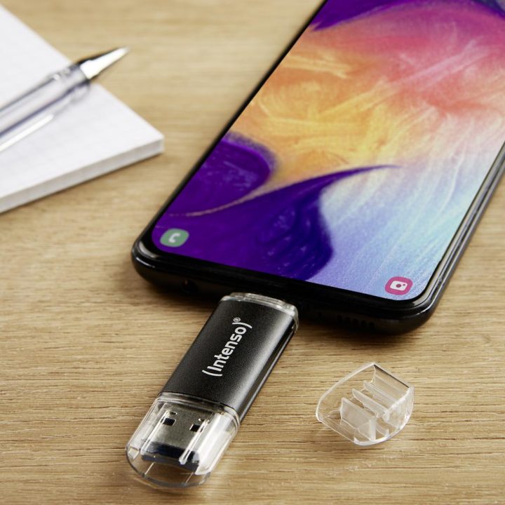 Memória USB 3.2 Intenso 128GB twist line a+c (3539491)