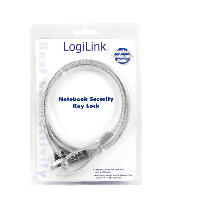 LogiLink Notebook Security Lock w/ Combination cable antirrobo 1,5 m