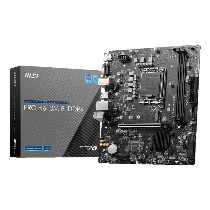 MSI PRO H610M-E DDR4 Intel H610 LGA 1700 micro ATX motherboard