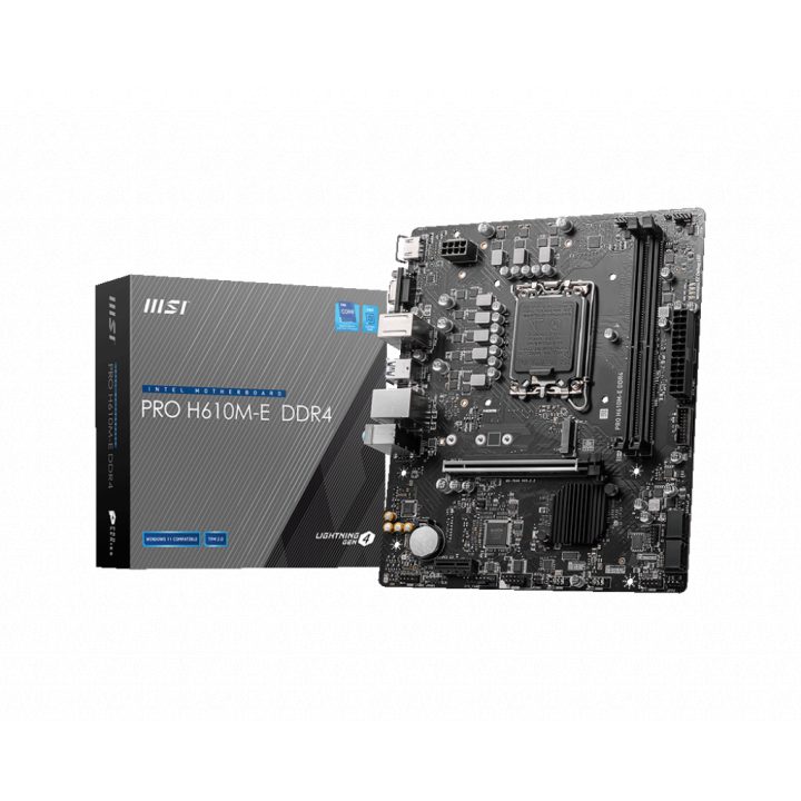 MSI PRO H610M-E DDR4 Intel H610 LGA 1700 micro ATX motherboard