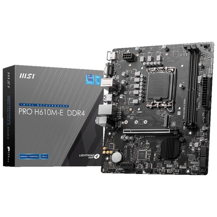 MSI PRO H610M-E DDR4 Intel H610 LGA 1700 micro ATX motherboard
