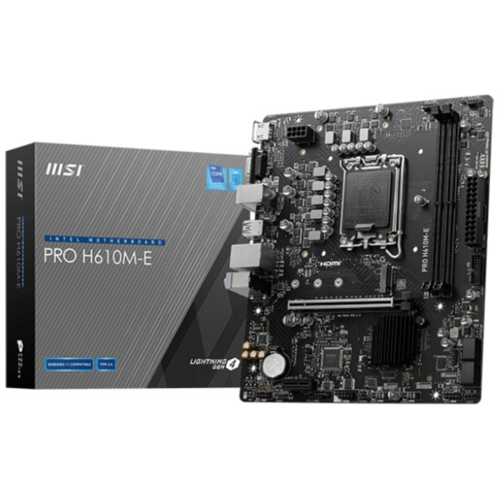 MSI PRO H610M-E Motherboard Intel H610 LGA 1700 micro ATX