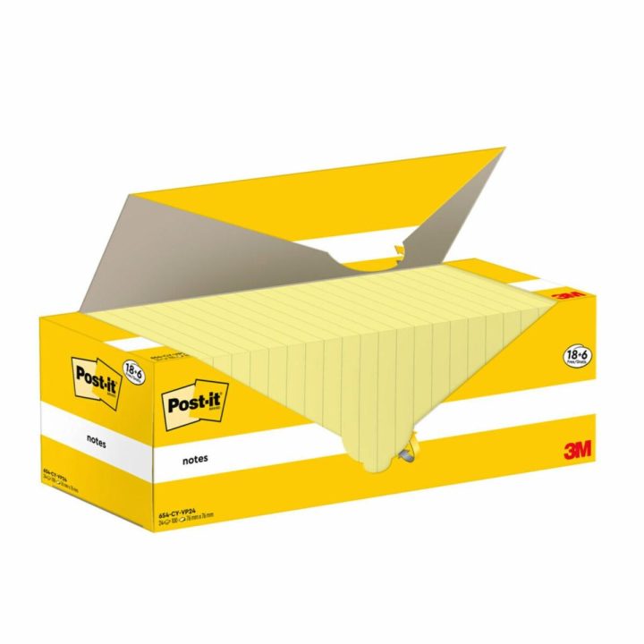 Pack 18+6 blocs 100 hojas notas adhesivas 76X76MM canary yellow caja…