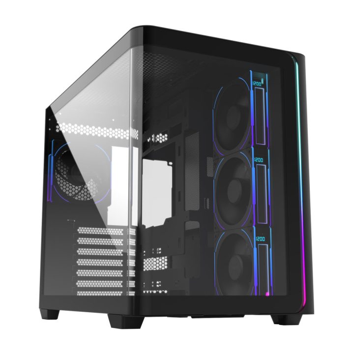 FSP M580-BP Plus Caixa Midi Tower mITX, mATX Preto ARGB