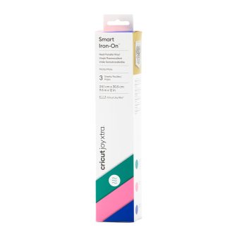 Cricut smart iron-on joy xtra 24,1x30,5cm - 3 folhas (hibiscus…