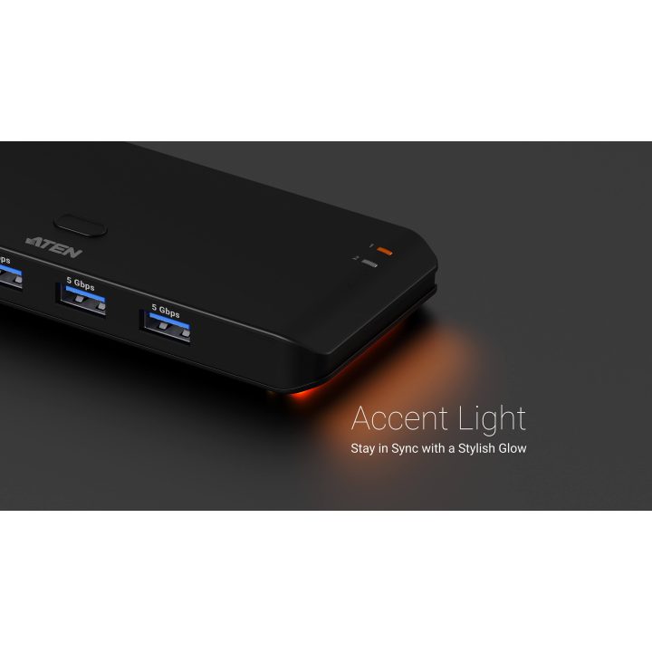ATEN Comutador para portas USB partilhadas 2 x 4 (tipo de host: A + C)