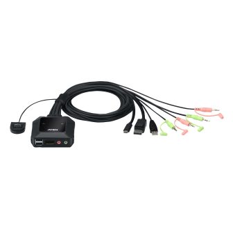 ATEN 2-Port Hybrid USB-C DisplayPort KVM Switch Cable