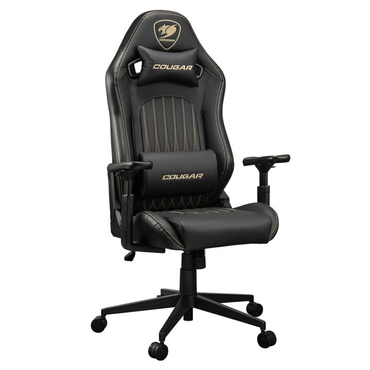 COUGAR CGR-EXP-ROB PC Gaming Chair Padded Upholstered Seat Black, Gold