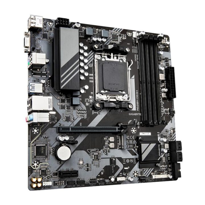 GIGABYTE A620M DS3H Motherboard - Supports AMD Ryzen 8000 CPUs, 5+2+2…