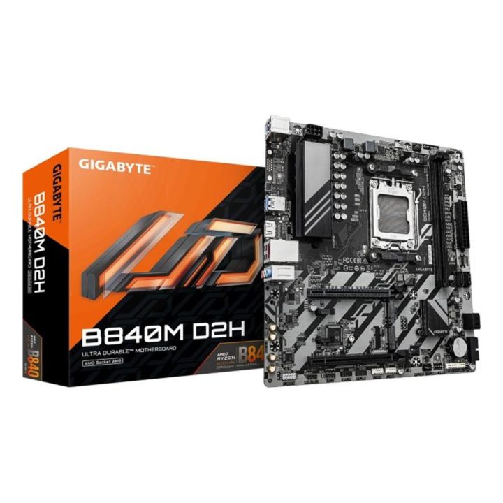 GIGABYTE B840M D2H Motherboard - Processadores AMD Ryzen 9000, VRM de…