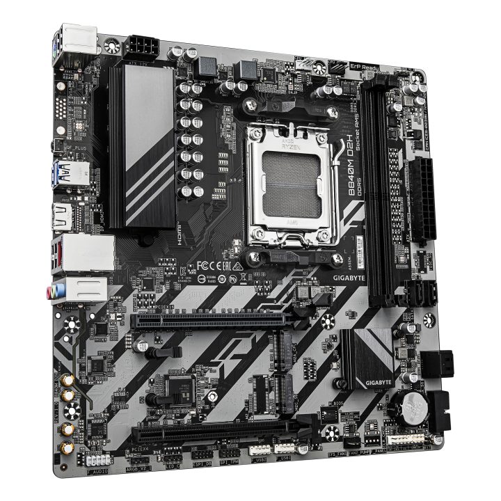 GIGABYTE B840M D2H Motherboard - AMD Ryzen 9000 Processors, 5+2+2…