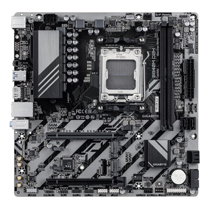 GIGABYTE B840M D2H Motherboard - AMD Ryzen 9000 Processors, 5+2+2…