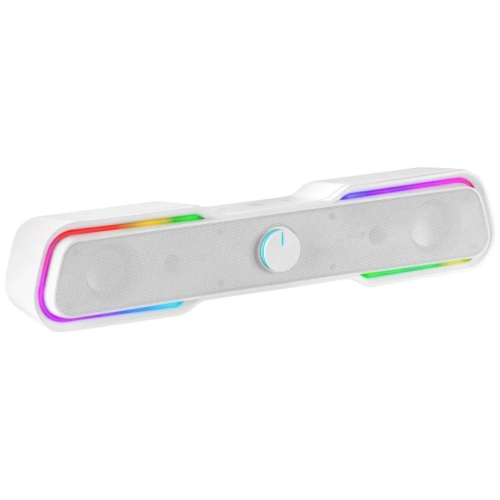 Mars Gaming MSBXW White, RGB Soundbar, Bluetooth 5.0+Jack 3.5, 10W…