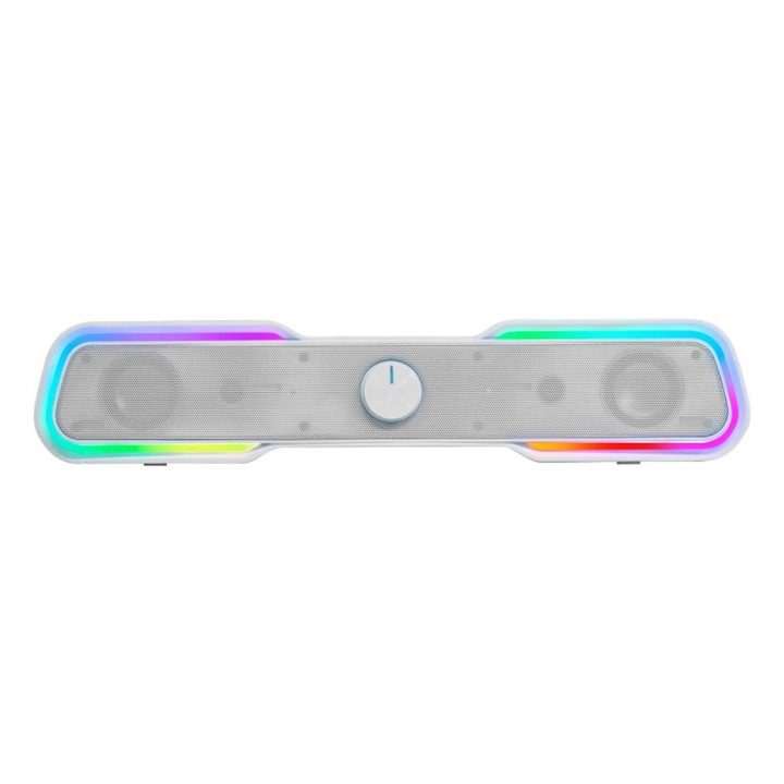 Mars Gaming MSBXW Branco, Barra de Som RGB, Bluetooth 5.0+Jack 3,5…