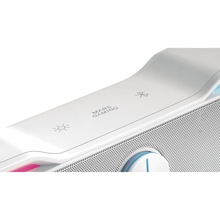 Mars Gaming MSBXW Branco, Barra de Som RGB, Bluetooth 5.0+Jack 3,5…