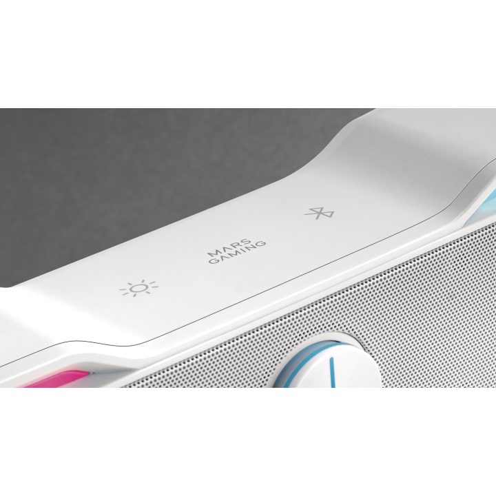 Mars Gaming MSBXW Branco, Barra de Som RGB, Bluetooth 5.0+Jack 3,5…