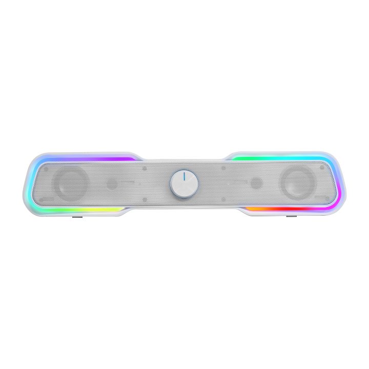 Mars Gaming MSBXW Branco, Barra de Som RGB, Bluetooth 5.0+Jack 3,5…