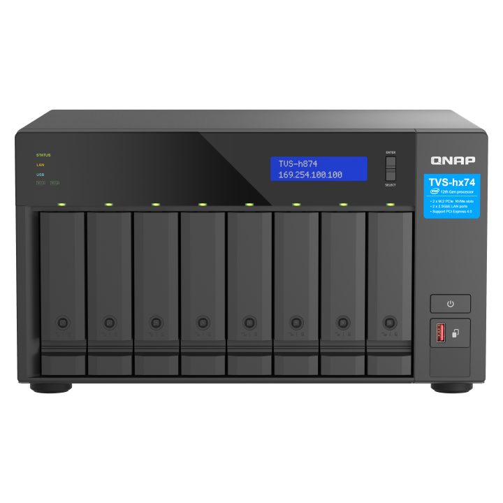 QNAP TVS-h874 NAS Torre Intel® Core™ i7 32 GB DDR4 0 TB QuTS hero…