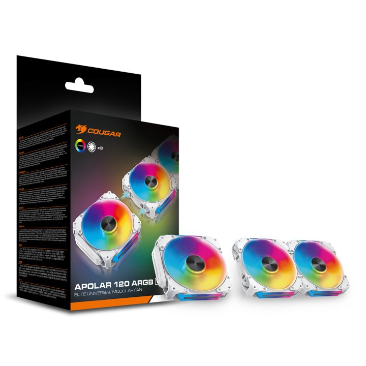 COUGAR CF-APR12HW3-RGB PC Case Fan 12 cm White 3 piece(s)