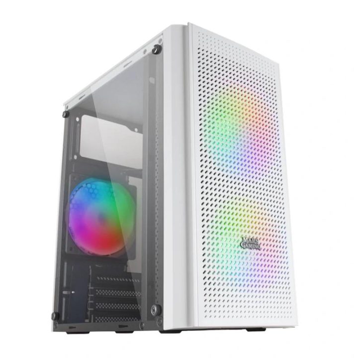 Mars Gaming MC300W Branco, Caixa PC Micro ATX, Vidro Temperado…