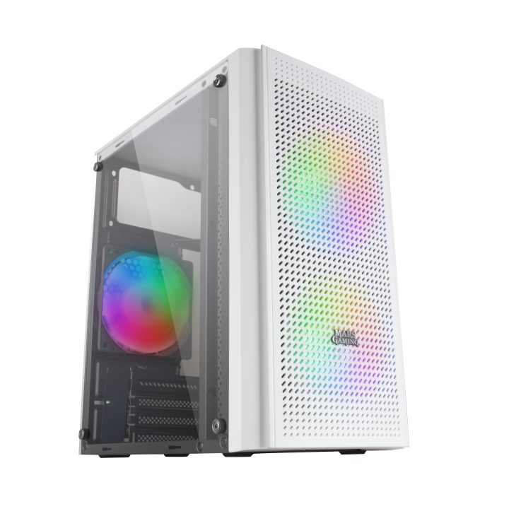 Mars Gaming MC300W Blanco, Caja PC Micro ATX, Cristal Templado…